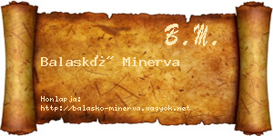 Balaskó Minerva névjegykártya